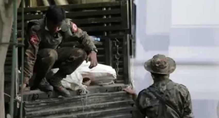 මියන්මාරයේ ප්‍රහාරයකින් පුද්ගලයින් 24 දෙනෙකු මරුට